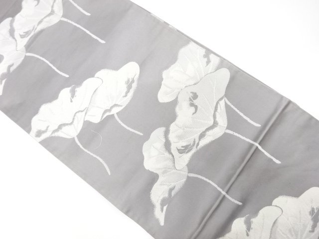 JAPANESE KIMONO / ANTIQUE FUKURO OBI / SILK / WOVEN LOTUS